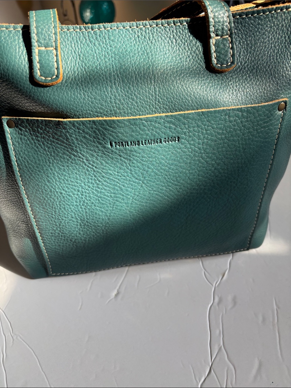 Turquoise Portland Leather brand new Medium Zip crossbody